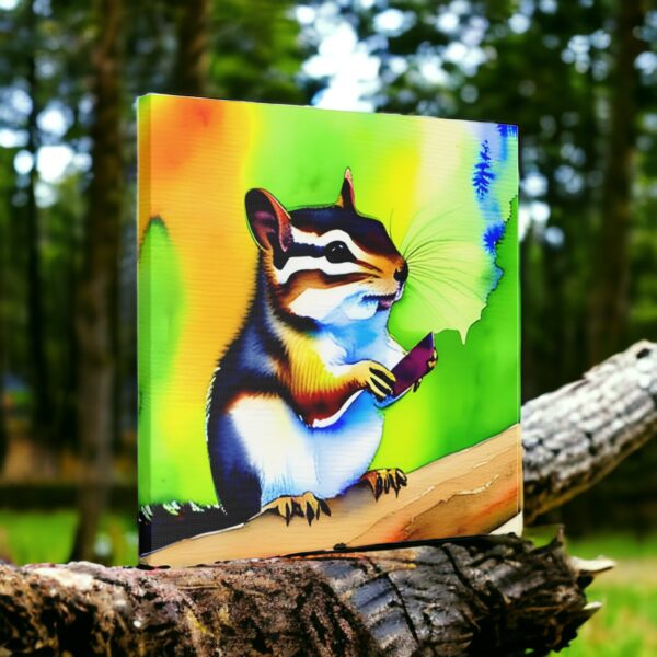 Quirky Charm on Display: The Whimsical Appeal of Colorful Chipmunk Wall Art